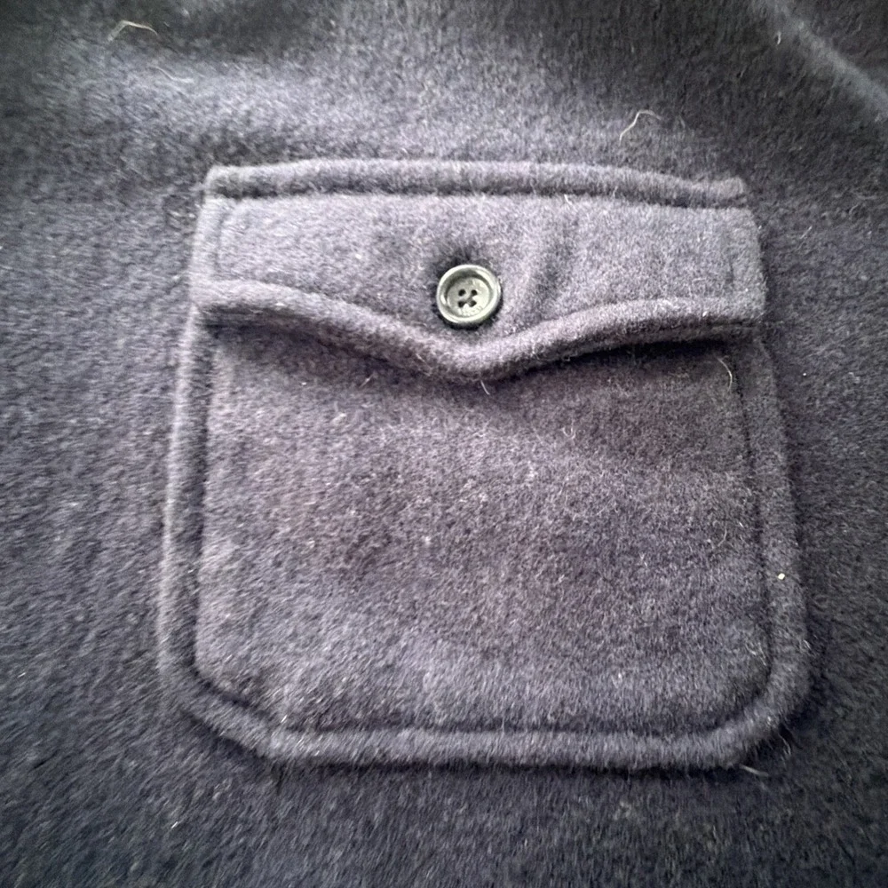 Vintage Wool Shacket Men's XL Banana Republic Navy Classic Y2K Utility Workwear